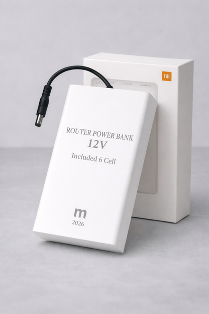 WiFi Router Power Bank 20000mAh – 12V Backup Device | Up to 10 Hours Battery Backup