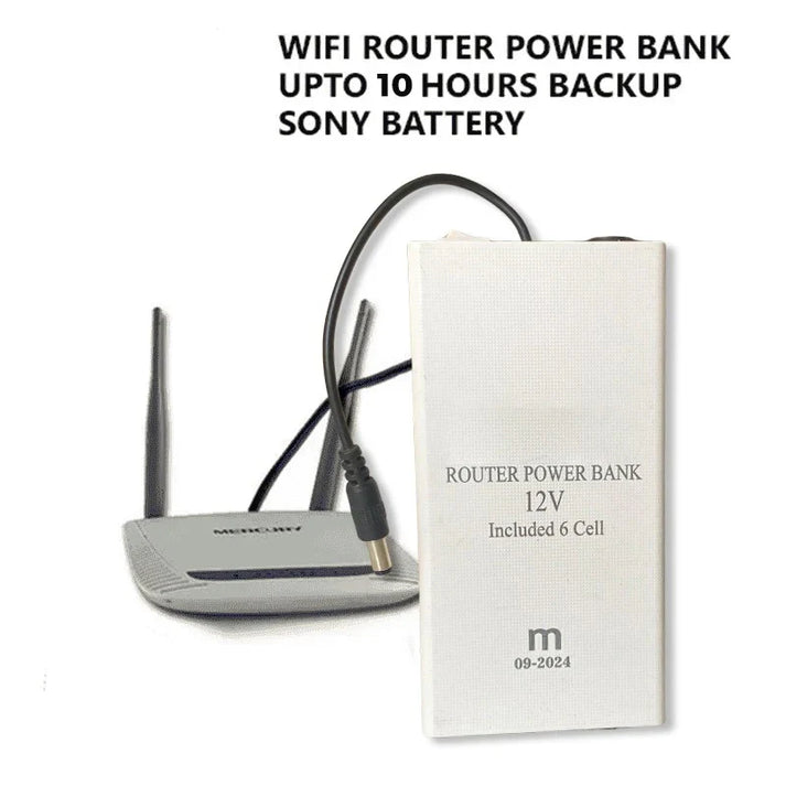 WiFi Router Power Bank 20000mAh – 12V Backup Device | Up to 10 Hours Battery Backup